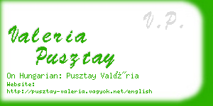 valeria pusztay business card